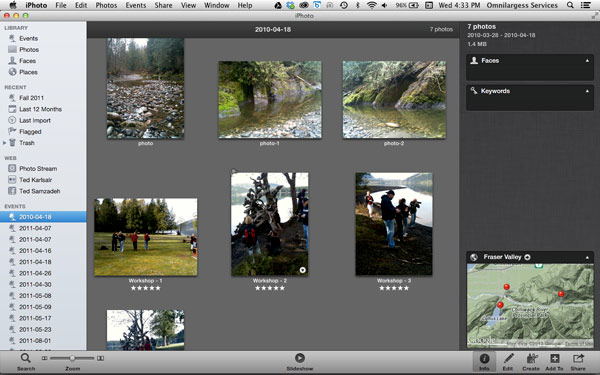 Geotag your photos in iPhoto is simple