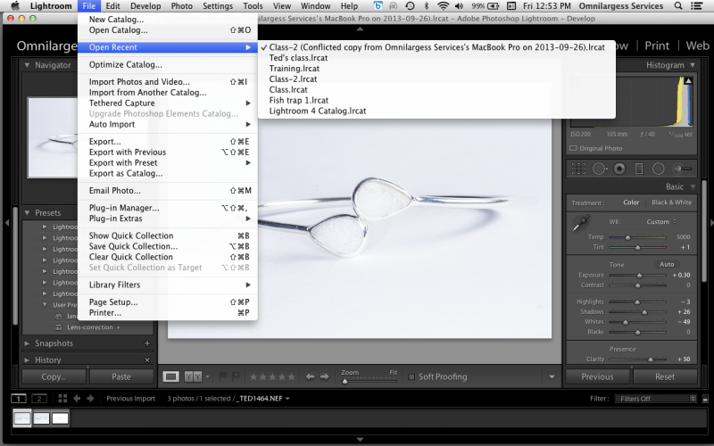 Lightroom Catalogue gives you the option on working on multiple projects.