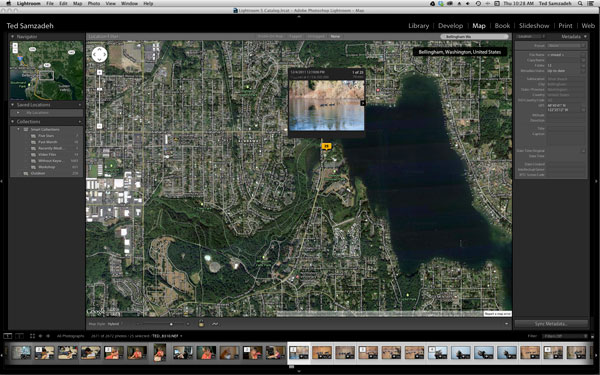 Zoom in Lightroom Map to find the exact location