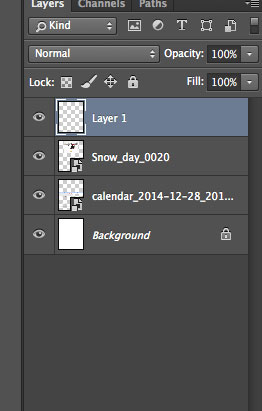 Create a new layer in Photoshop