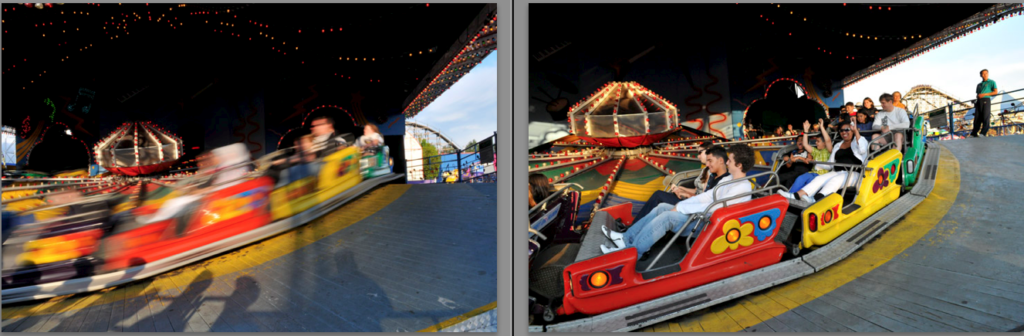 Fast and Slow shutter speed comparison